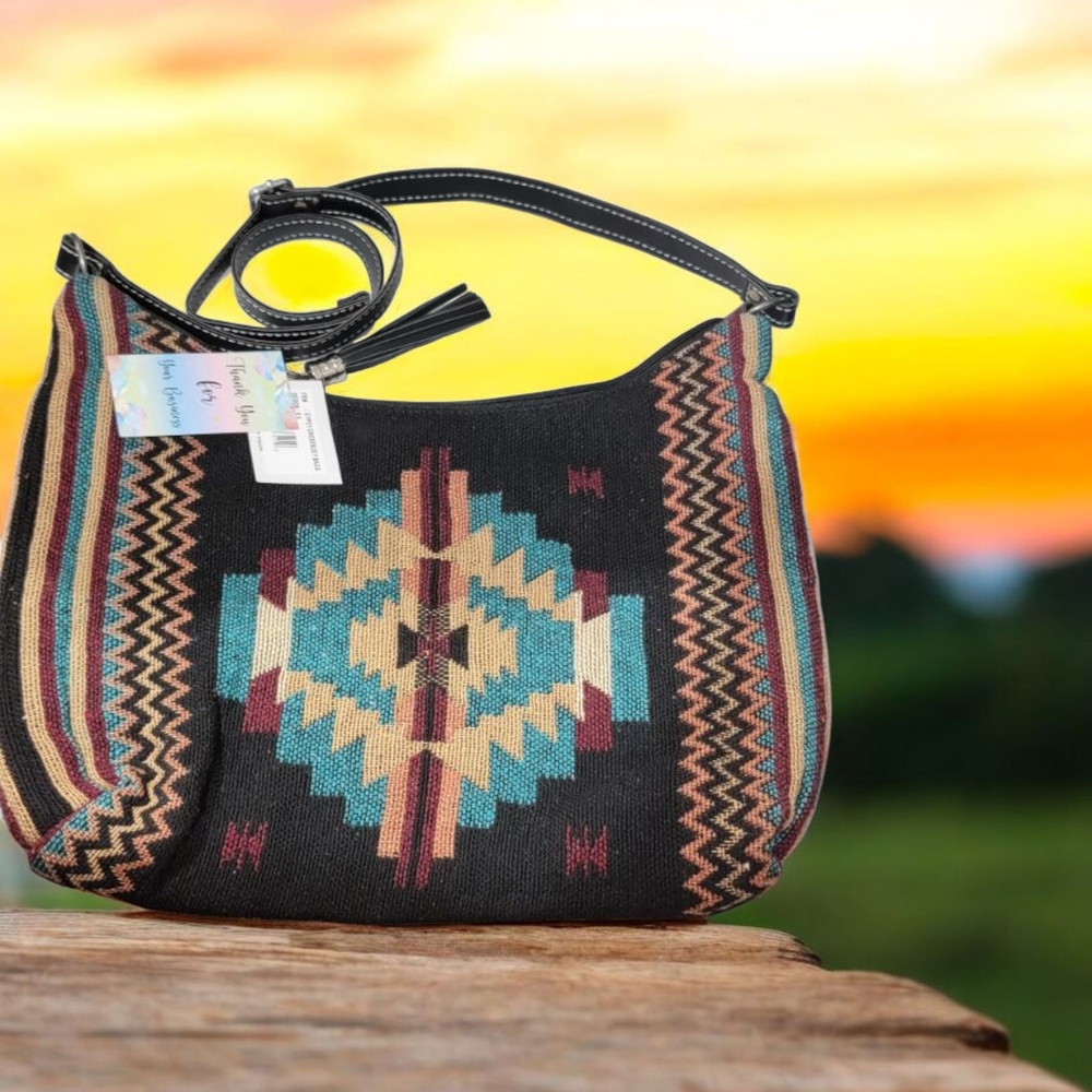 NWT Aztec Design Crossbody Bag